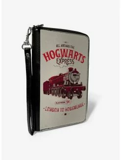 Brand new 🔔 Harry Potter All Aboard The Hogwarts Express Train Zip Around Wallet ❤️
