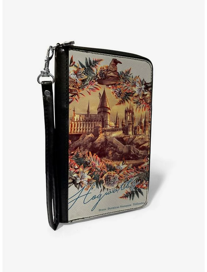 Budget ๐ Harry Potter Hogwarts Castle Floral Zip Around Wallet ๐