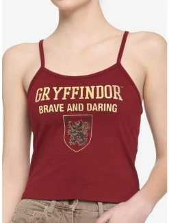 Best Pirce ❤️ Harry Potter Gryffindor 👧 Girls Strappy Crop Tank Top 🤩