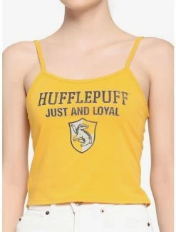 Cheap 😍 Harry Potter Hufflepuff 👧 Girls Strappy Crop Tank Top 🧨