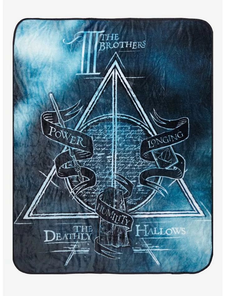 Deals ๐ Harry Potter The Deathly Hallows Icons Throw Blanket ๐ฏ