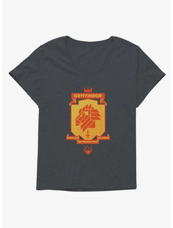 Best Sale ⌛ Harry Potter Gold Gryffindor Crest 👧 Girls T-Shirt Plus Size 🔥 - Image 3