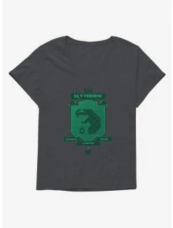 Deals 🎁 Harry Potter Green Slytherin Crest 👧 Girls T-Shirt Plus Size 💯