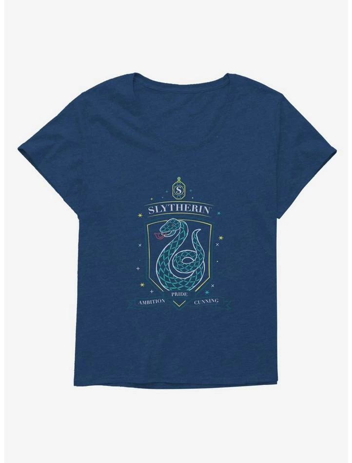 Promo ⌛ Harry Potter Sketched Slytherin Crest 👧 Girls T-Shirt Plus Size 🤩 - Image 4