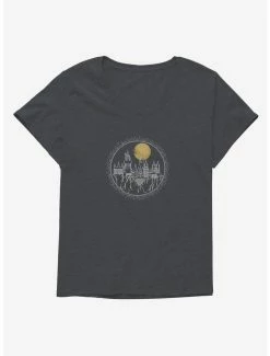New 😀 Harry Potter Full Moon At Hogwarts 👧 Girls T-Shirt Plus Size ✨