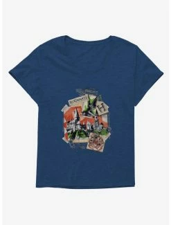 Promo ✨ Harry Potter Hogwarts Scrapbook 👧 Girls T-Shirt Plus Size 🎁