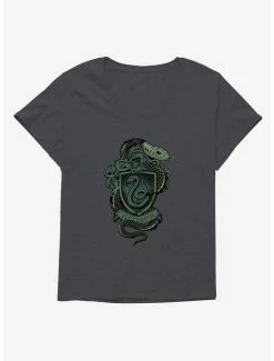Hot Sale 🧨 Harry Potter Slytherin Shield 👧 Girls T-Shirt Plus Size ✨