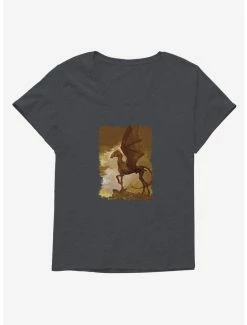 Promo 😉 Harry Potter Thestral Painting 👧 Girls T-Shirt Plus Size 🎁