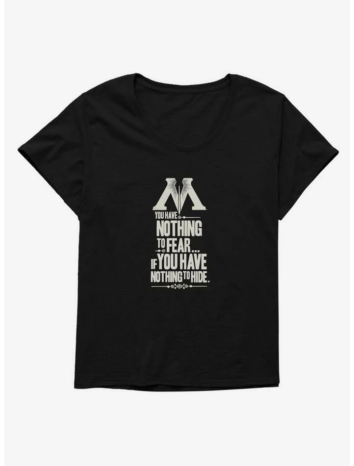 Hot Sale 😀 Harry Potter Nothing To Fear Nothing To Hide 👧 Girls T-Shirt Plus Size 🔔