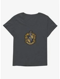 Promo 😍 Harry Potter Hufflepuff Patch 👧 Girls T-Shirt Plus Size ⭐
