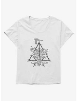 Promo ⌛ Harry Potter The Three Brothers Deathly Hallows 👧 Girls T-Shirt Plus Size 🛒