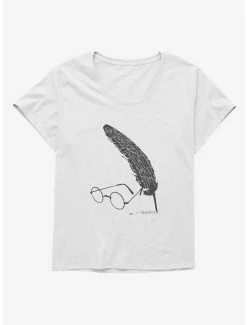Outlet 😉 Harry Potter Glasses & Quill 👧 Girls T-Shirt Plus Size 🎁