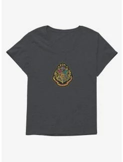 Buy ๐ Harry Potter Hogwarts Houses Patch ๐ง Girls T-Shirt Plus Size ๐งจ