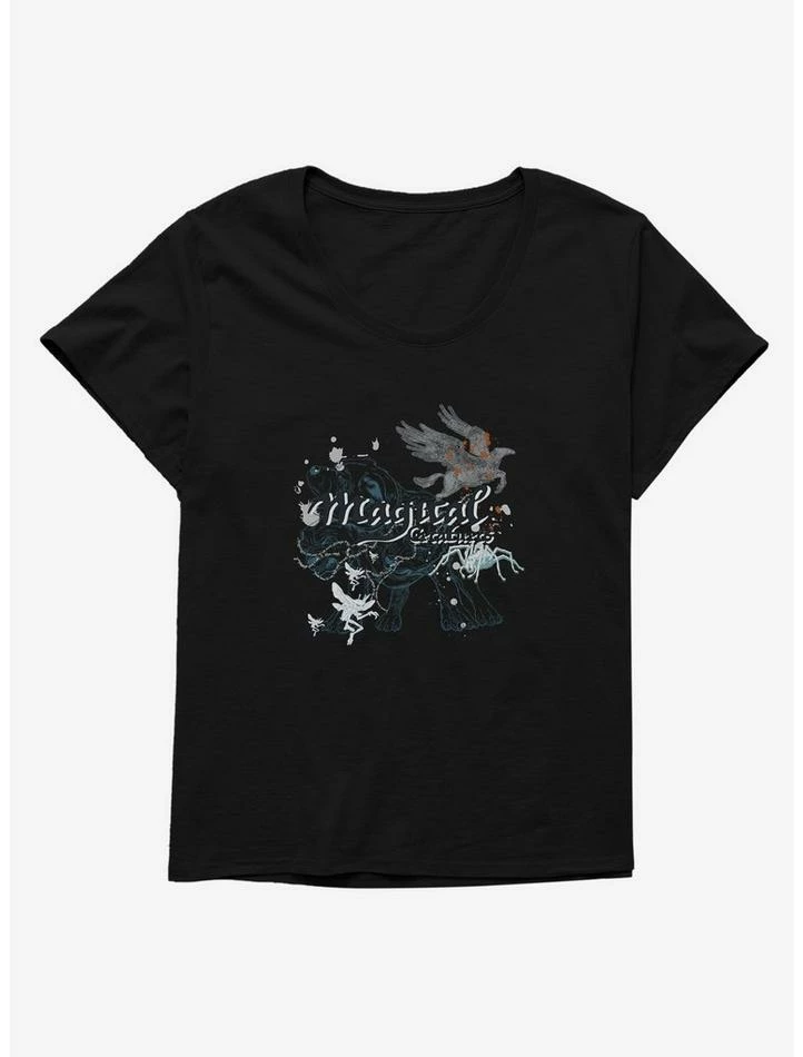 Cheapest ๐งจ Harry Potter Magical Creatures Sketch ๐ง Girls T-Shirt Plus Size ๐ - Image 2