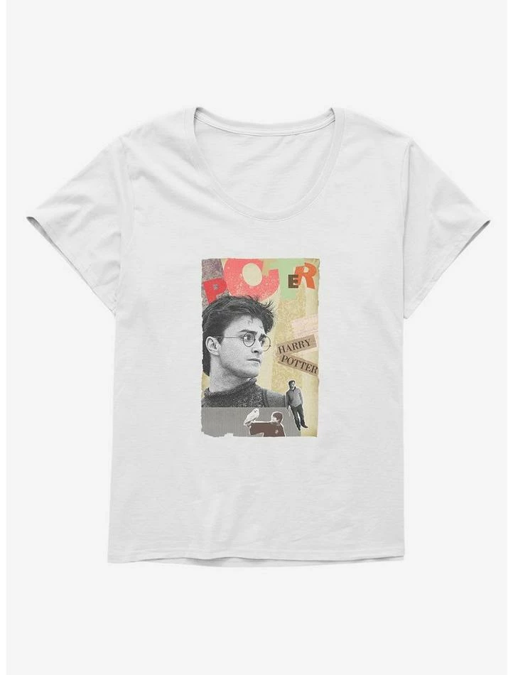 Coupon ๐ Harry Potter Portrait Retro Scrapbook ๐ง Girls T-Shirt Plus Size โจ - Image 5