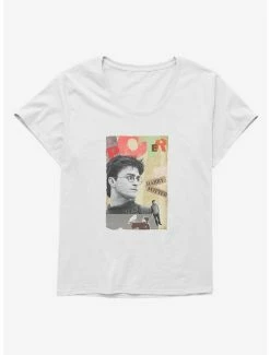 Coupon 😉 Harry Potter Portrait Retro Scrapbook 👧 Girls T-Shirt Plus Size ✨