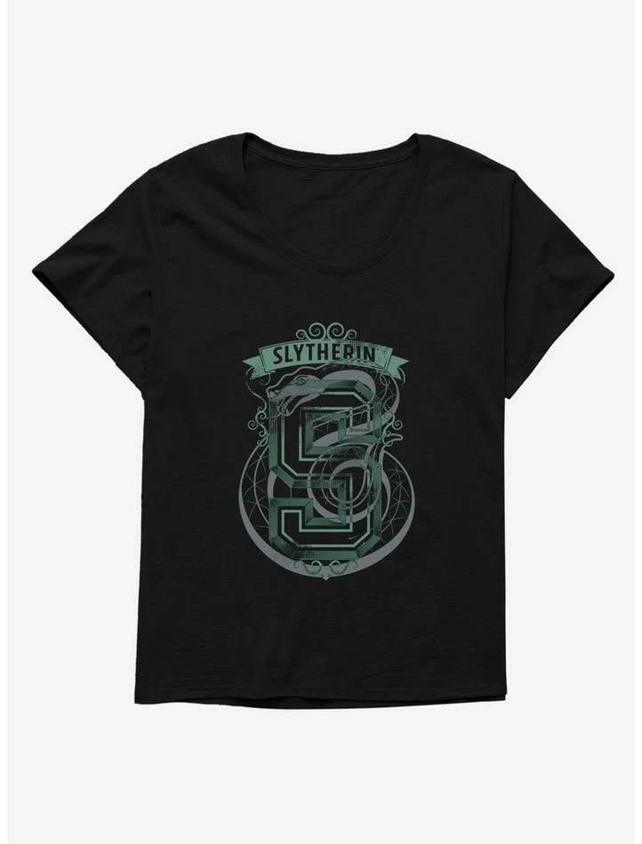 Promo 😍 Harry Potter Slytherin Letterman 👧 Girls T-Shirt Plus Size 👏 - Image 2