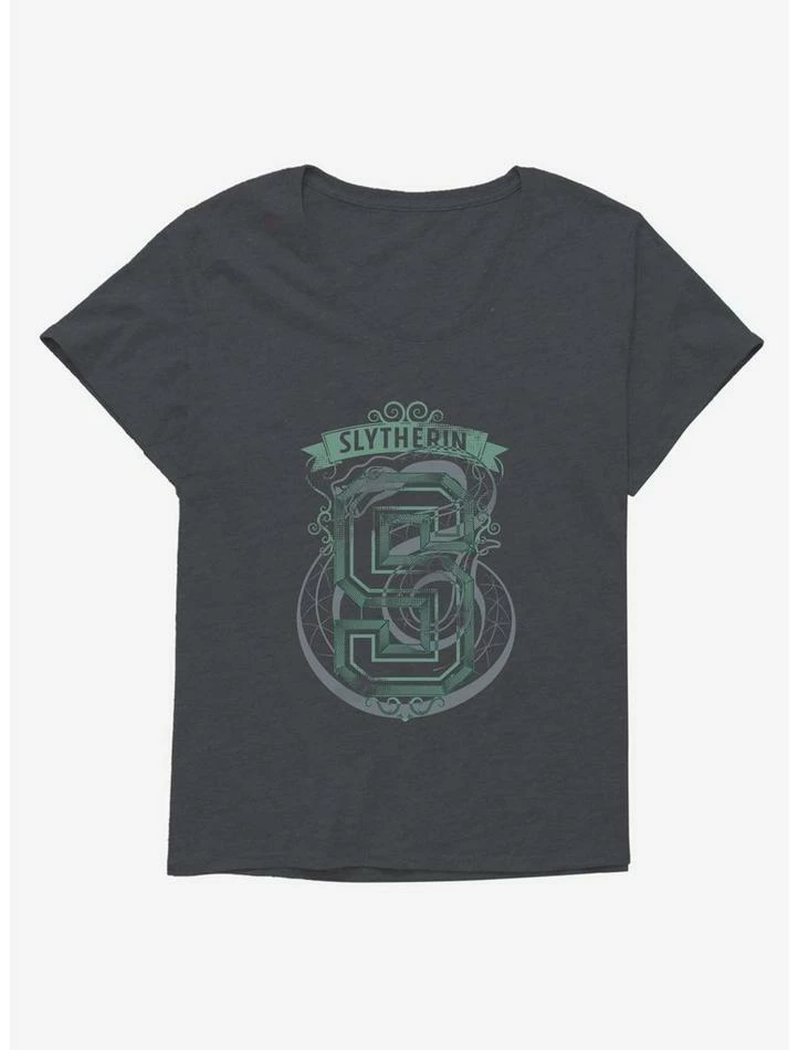 Promo 😍 Harry Potter Slytherin Letterman 👧 Girls T-Shirt Plus Size 👏 - Image 3
