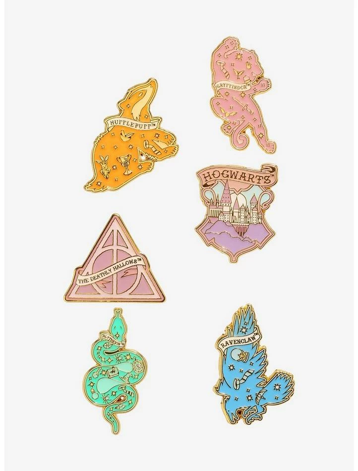 Wholesale ⌛ Loungefly Harry Potter Hogwarts Symbols Pastel Blind Box Enamel Pin 🌟