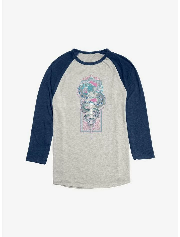 Coupon โค๏ธ Harry Potter Blue Snake Wand Raglan ๐ฏ - Image 5