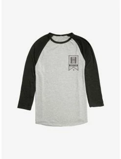 Coupon 🤩 Harry Potter Sketch Hufflepuff Ribbon Raglan 😍