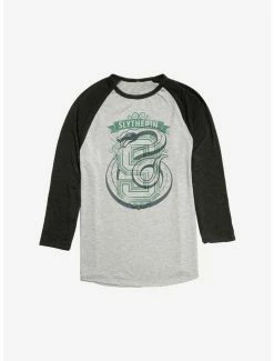 Flash Sale ❤️ Harry Potter Vintage Slytherin Raglan 🧨