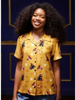 Best Pirce ๐ Fantastic Beasts: The Secrets Of Dumbledore Niffler ๐ง Girls Woven Button-Up ๐