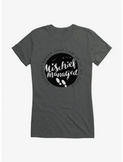 Cheap ๐ Harry Potter Mischief Managed Circular Logo ๐ง Girls T-Shirt โจ