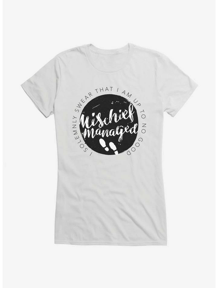 Cheap 🎁 Harry Potter Mischief Managed Circular Logo 👧 Girls T-Shirt ✨ - Image 6