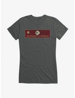 Cheap 😍 Harry Potter Platform 9 3/4 Hogwarts Express Sign 👧 Girls T-Shirt 🔔