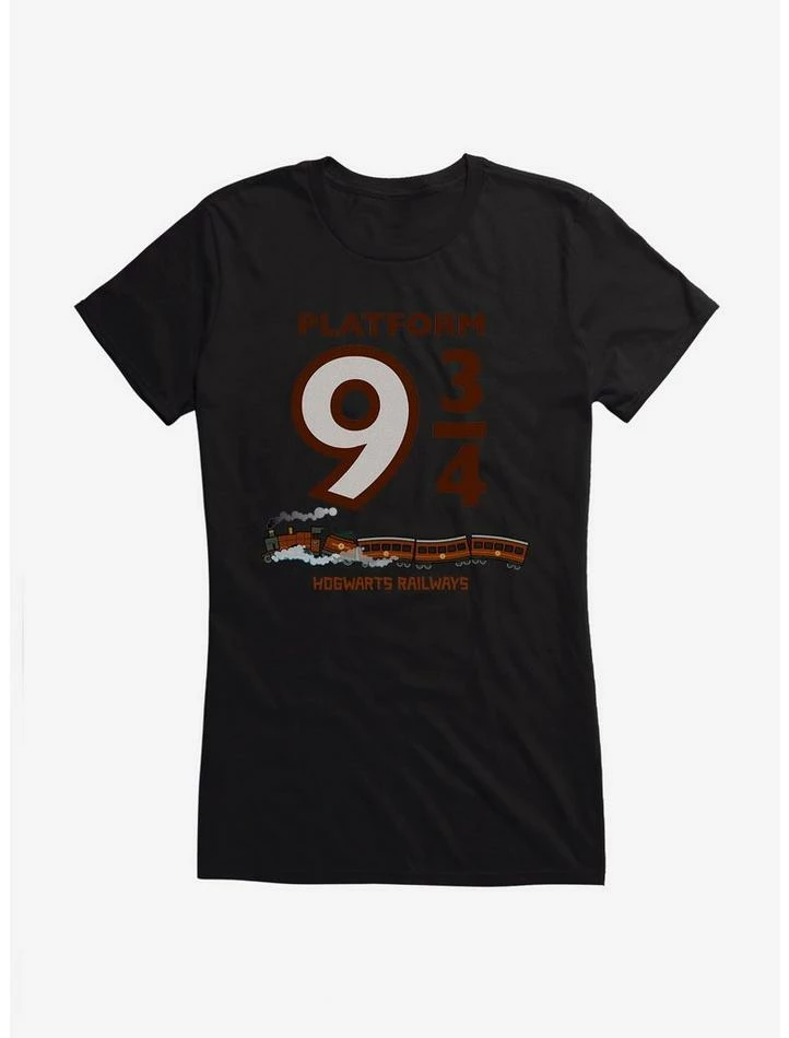 Buy ๐งจ Harry Potter Platform 9 3/4 Hogwarts Railways ๐ง Girls T-Shirt ๐คฉ