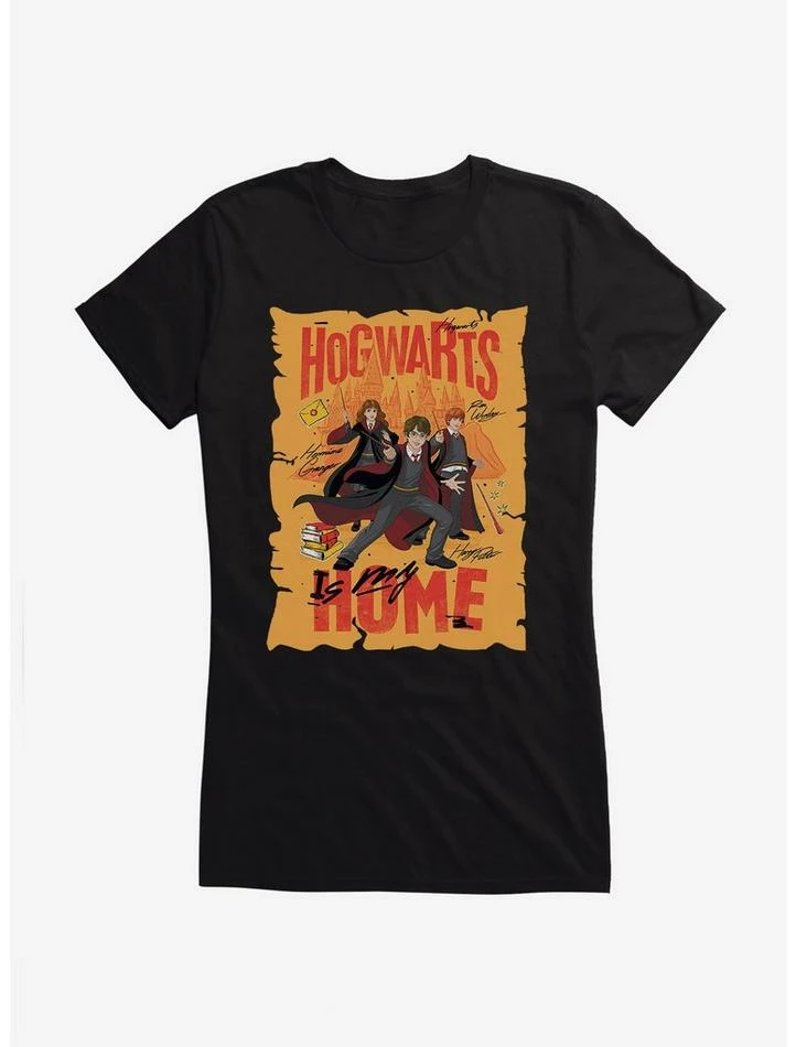 Best reviews of ๐ Harry Potter Hogwarts Is My Home Bright Art ๐ง Girls T-Shirt ๐