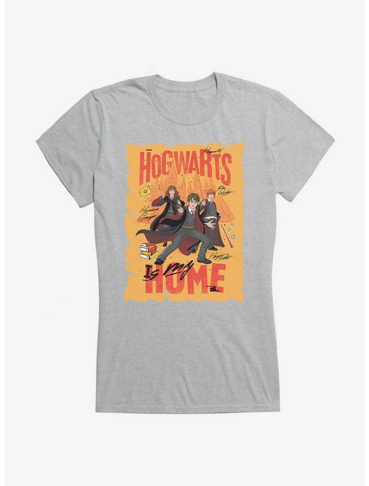 Best reviews of ๐ Harry Potter Hogwarts Is My Home Bright Art ๐ง Girls T-Shirt ๐ - Image 3