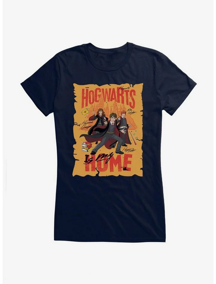 Best reviews of ๐ Harry Potter Hogwarts Is My Home Bright Art ๐ง Girls T-Shirt ๐ - Image 4