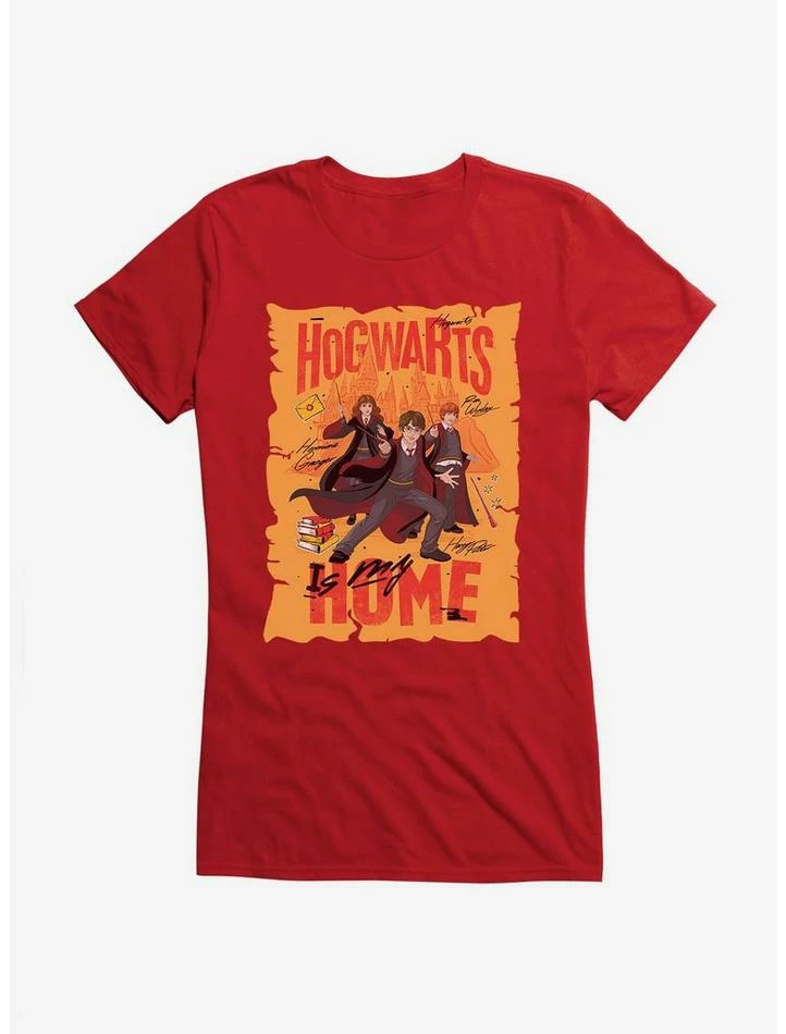 Best reviews of ๐ Harry Potter Hogwarts Is My Home Bright Art ๐ง Girls T-Shirt ๐ - Image 5