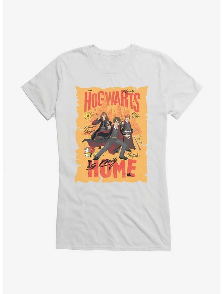 Best reviews of ๐ Harry Potter Hogwarts Is My Home Bright Art ๐ง Girls T-Shirt ๐ - Image 6