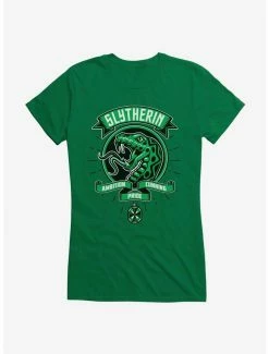 Best deal ❤️ Harry Potter Slytherin House Patch Art 👧 Girls T-Shirt 🎉
