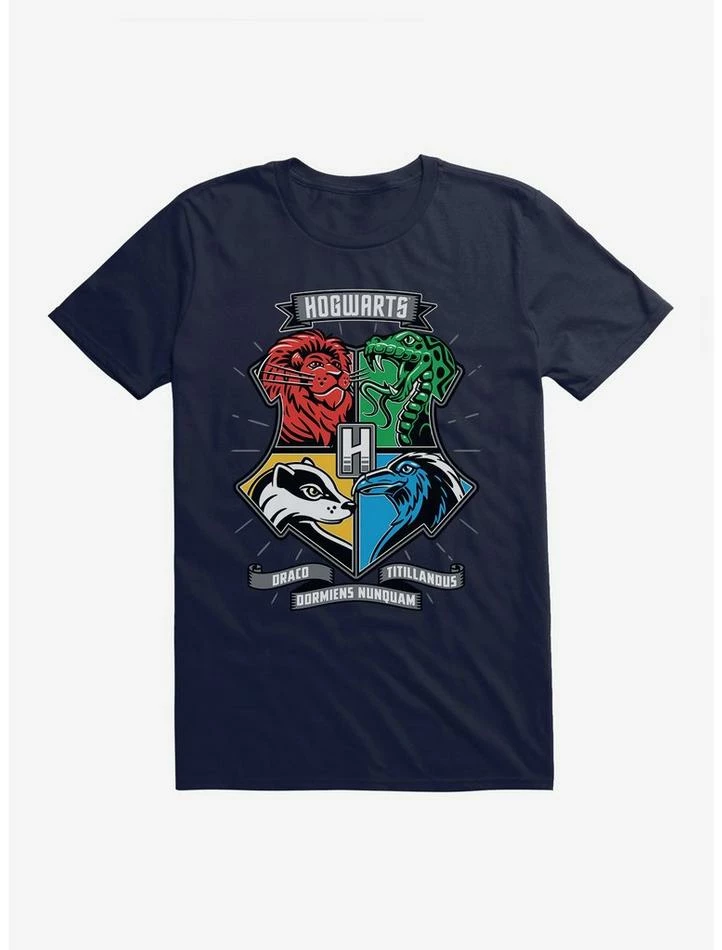 Deals 🤩 Harry Potter Hogwarts Houses Patch Art T-Shirt 😉 - Image 3