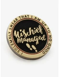 Coupon 👍 Harry Potter Mischief Managed Gold Lapel Pin 🧨