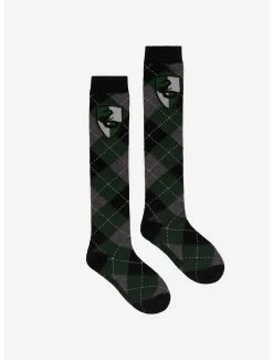Brand new 🔔 Harry Potter Slytherin Argyle Knee-High 🧦 Socks ❤️