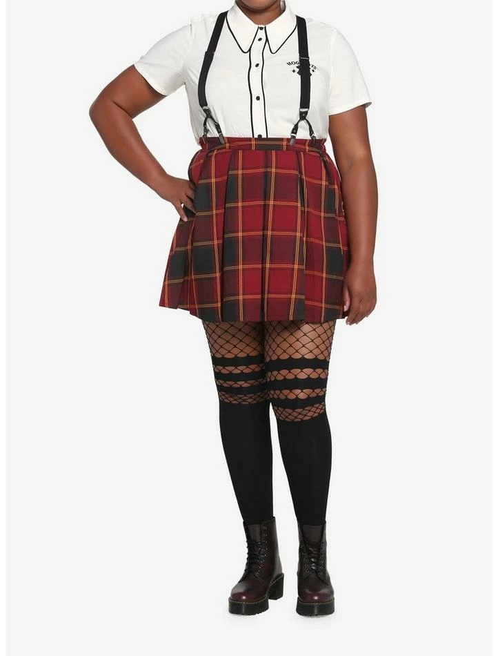Outlet β¨ Harry Potter Gryffindor Pleated Suspender π Skirt Plus Size π - Image 3