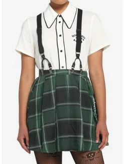 Wholesale 🛒 Harry Potter Slytherin Pleated Suspender 👗 Skirt ⌛