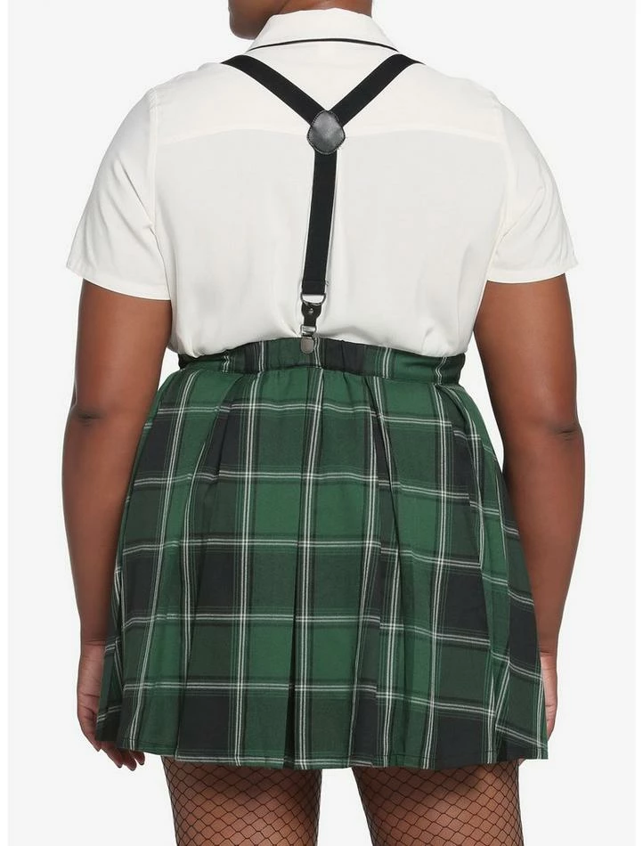 Deals ๐ Harry Potter Slytherin Pleated Suspender ๐ Skirt Plus Size ๐ - Image 4