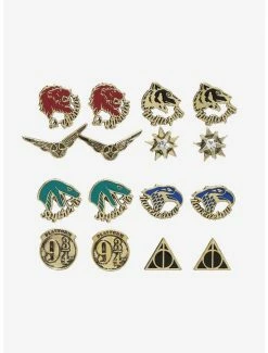 Brand new 😉 Harry Potter Hogwarts Houses Stud Earring Set ✔️