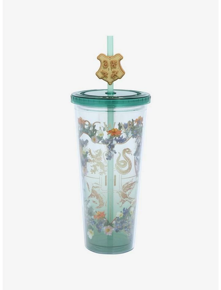 Cheapest ✔️ Harry Potter Hogwarts Floral Acrylic Travel Cup 😍