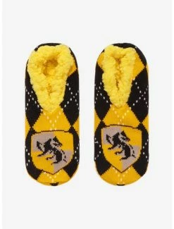 Discount 🔔 Harry Potter Hufflepuff Argyle Cozy Slippers 😀