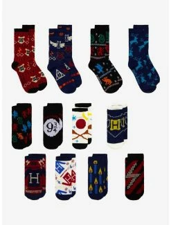 Deals 🛒 Harry Potter Symbols Advent Calendar 🧦 Socks Gift Set 😍
