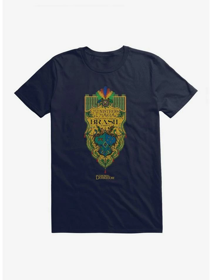 Cheapest ๐งจ Fantastic Beasts: The Secrets Of Dumbledore Ministerio Da Magia Brasil Crest T-Shirt ๐ - Image 5