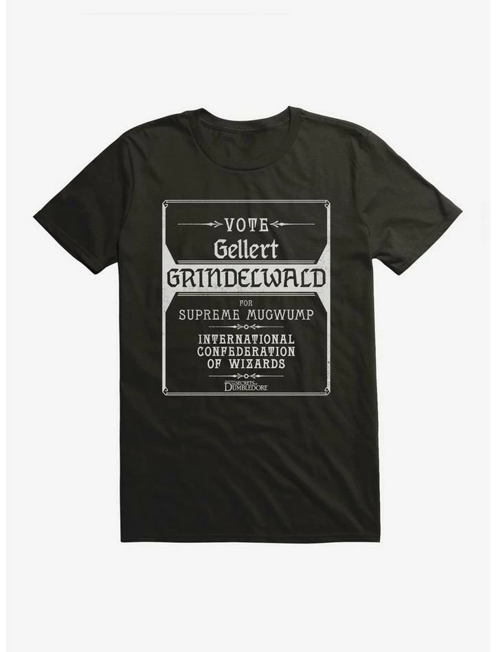 Discount ❤️ Fantastic Beasts: The Secrets Of Dumbledore Vote Gellert Grindelwald T-Shirt 🥰 - Image 3