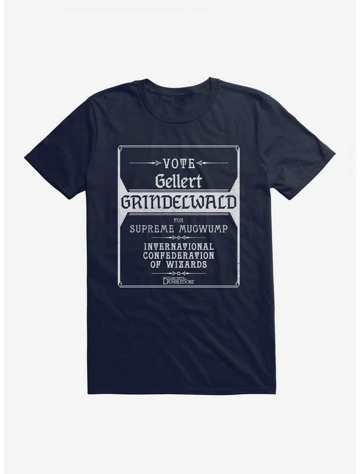 Discount ❤️ Fantastic Beasts: The Secrets Of Dumbledore Vote Gellert Grindelwald T-Shirt 🥰 - Image 5